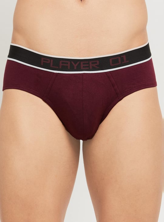 Men Colourblock Elasticated Waist Brief - Pack of 2