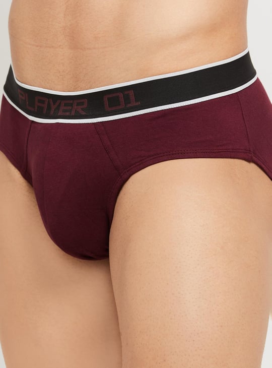 Men Colourblock Elasticated Waist Brief - Pack of 2