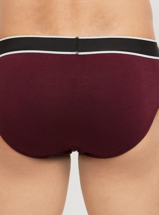 Men Colourblock Elasticated Waist Brief - Pack of 2