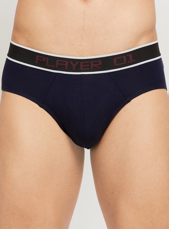 Men Colourblock Elasticated Waist Brief - Pack of 2
