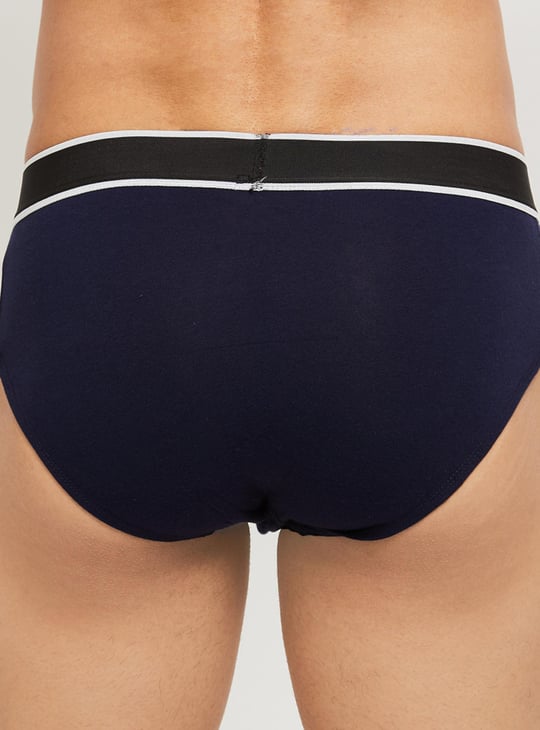 Men Colourblock Elasticated Waist Brief - Pack of 2