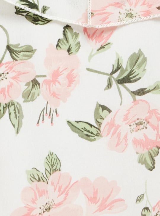 Women Printed Cutout Detail A-Line Dress 