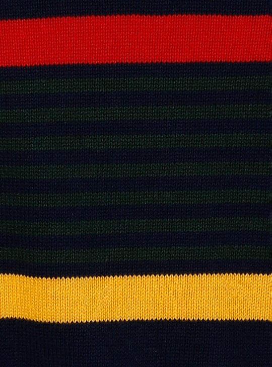Boys Striped Crew Neck Sweater