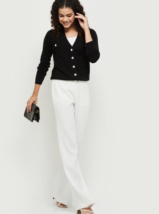 Women Embellished V-Neck Cardigan
