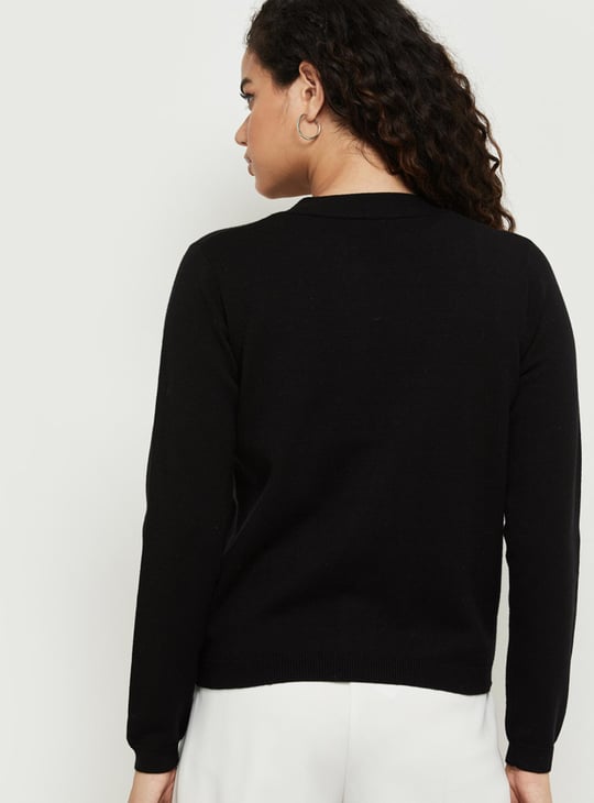 Women Embellished V-Neck Cardigan