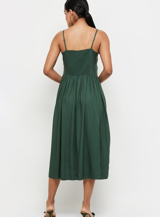 Women Sequin Embellished Sleeveless Midi Dress 
