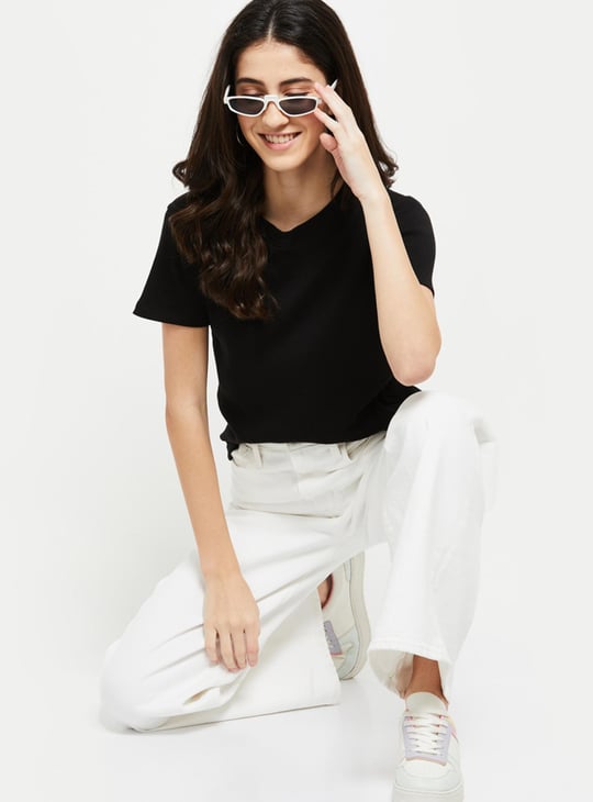 Women Ribbed T-shirt