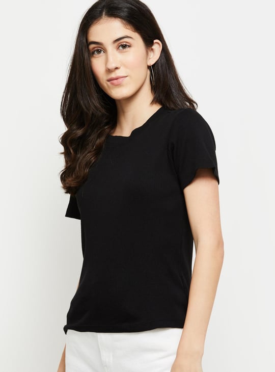 Women Ribbed T-shirt