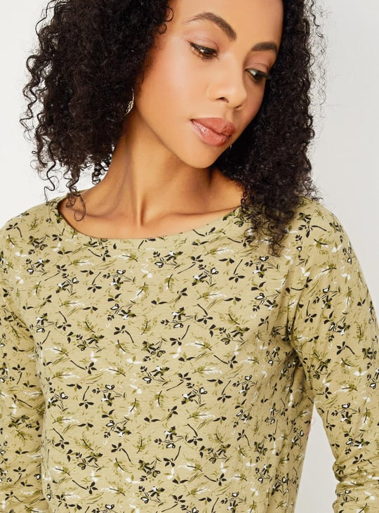 Women Printed Three-Quarter Sleeves Top