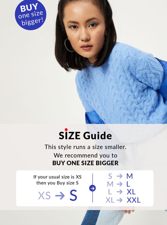 Women Cable Knit Fuzzy Sweater with Tie-Up Hem