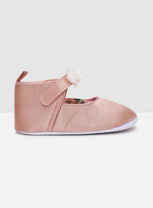Girls Solid Velcro Closure Booties