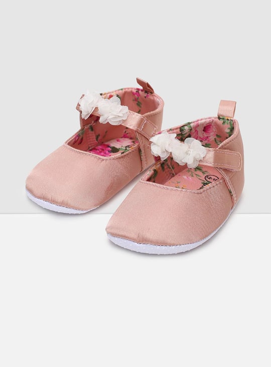Girls Solid Velcro Closure Booties