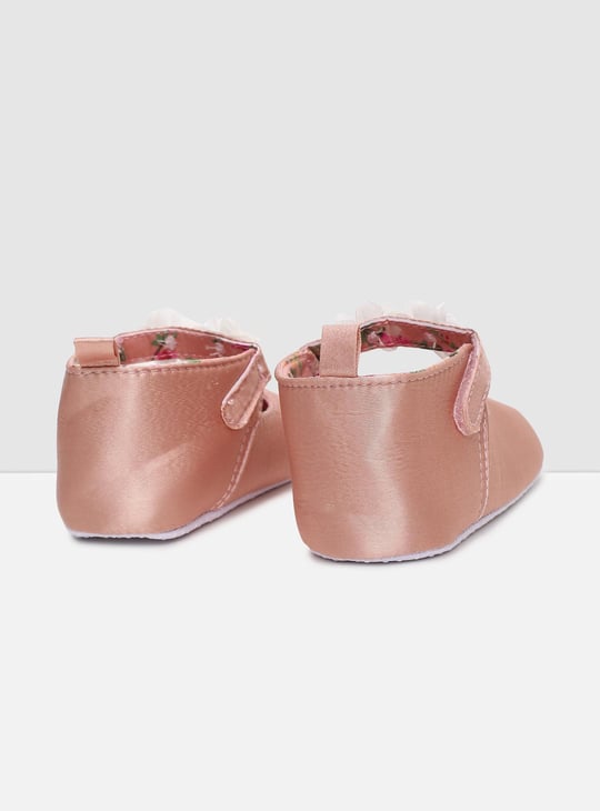 Girls Solid Velcro Closure Booties