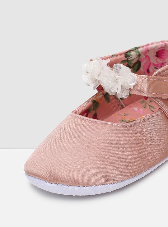 Girls Solid Velcro Closure Booties