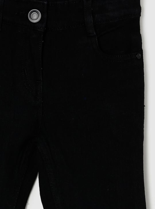 Girls Solid Full-Length Slim Fit Jeans