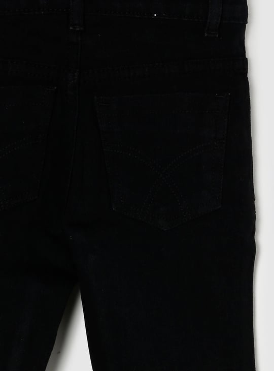 Girls Solid Full-Length Slim Fit Jeans