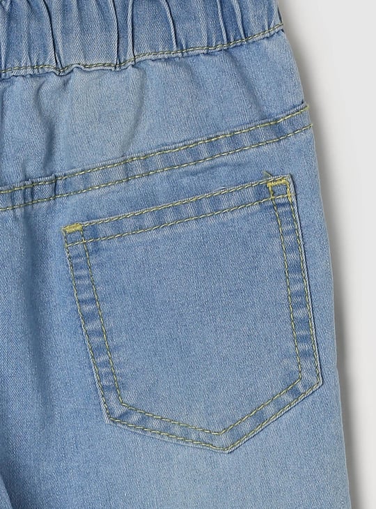 Girls Embroidered Elasticated Waist Jeans
