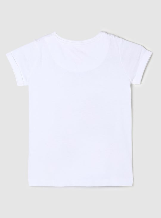 Girls Frozen Printed Short Sleeve T-shirt 