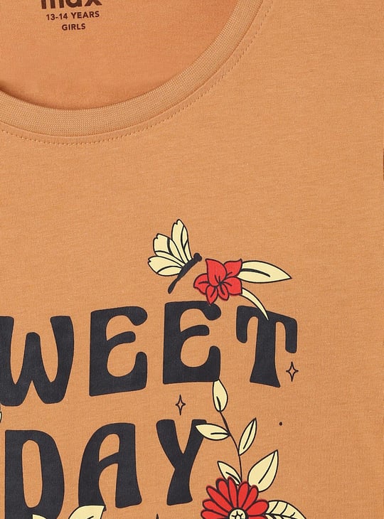 Girls Graphic Print Long Sleeve T-shirt