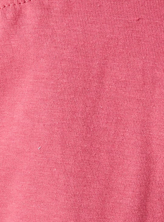 Girls Pure Cotton Graphic Printed Basic T-shirt
