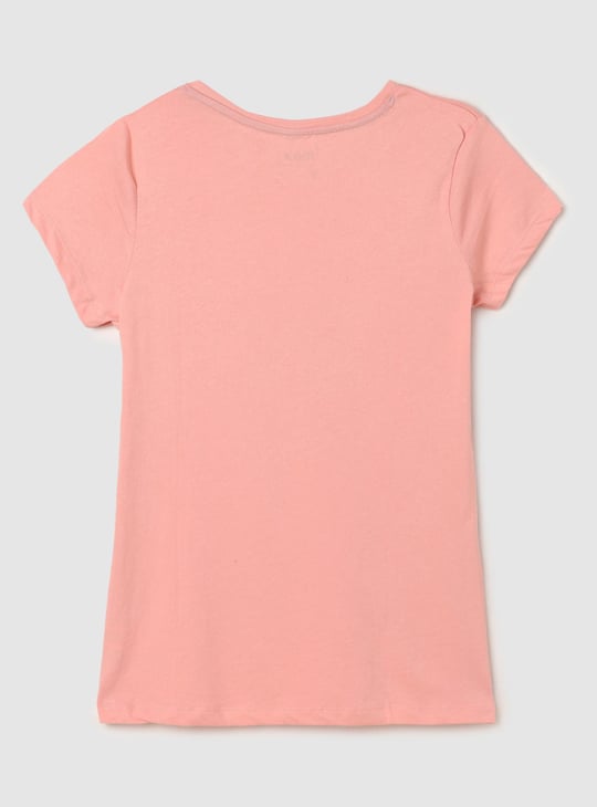 Girls Foil Printed Knit T-shirt
