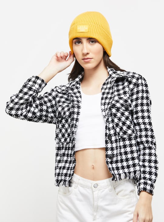 Women Textured Beanie Cap 