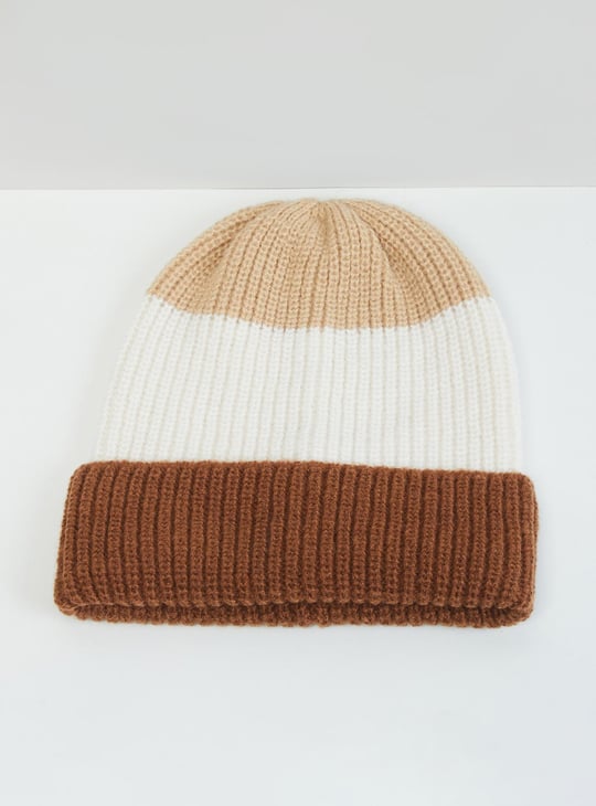 Men Striped Beanie