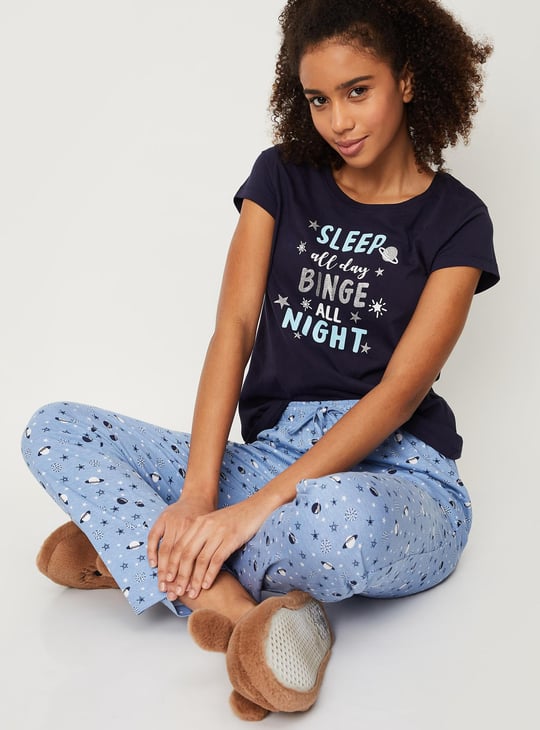 Women Printed PJ Set