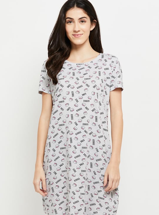 Women Printed Lounge Chemise - Pack of 2