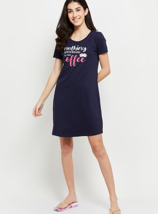 Women Printed Lounge Chemise - Pack of 2