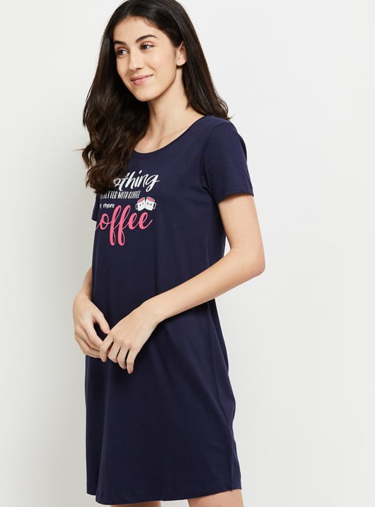 Women Printed Lounge Chemise - Pack of 2