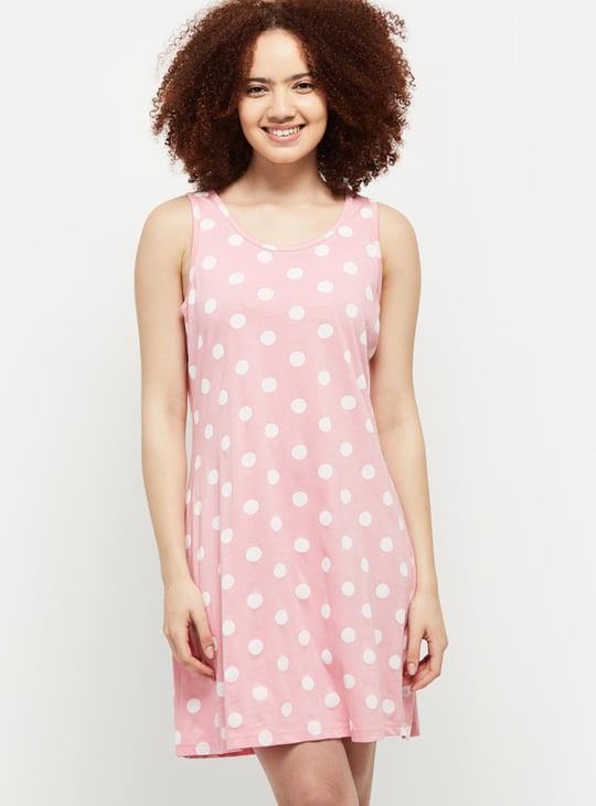 Women Printed Chemise With T-shirt