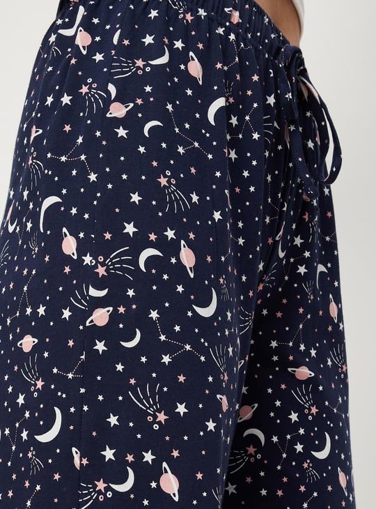 Women Printed Knit Pyjamas