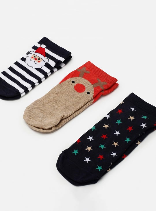 Women Graphic Printed Ankle-Length Socks - Pack of 3
