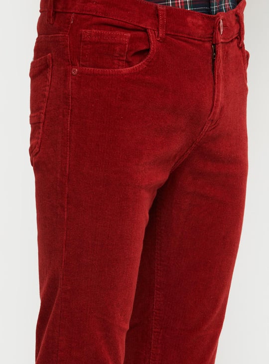 Boys Textured Corduroy Casual Trousers