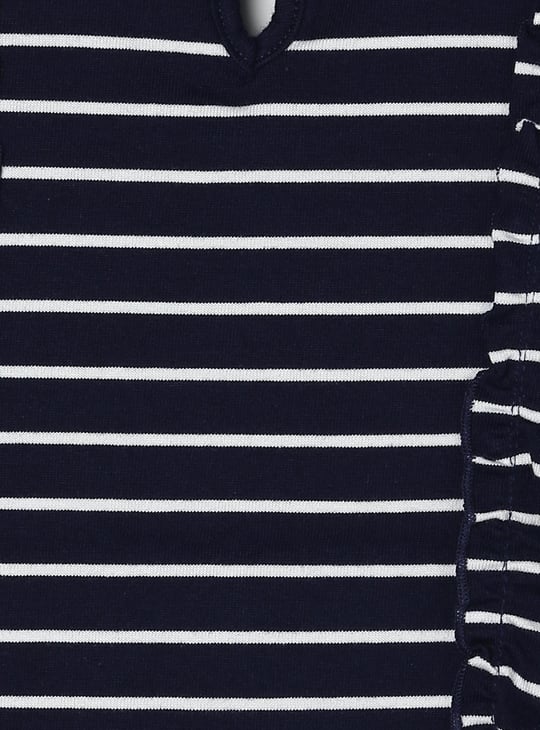 Girls Striped T-shirt with Ruffles