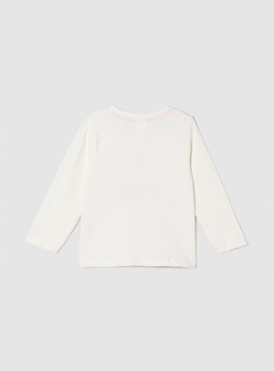 Girls Graphic Printed Lounge T-shirt with Elasticated Pyjamas 