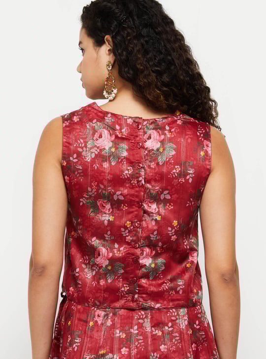 Women Floral Printed Crop Top