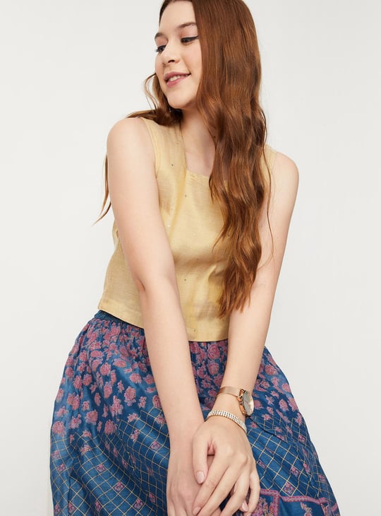 Women Sequinned Crop Top