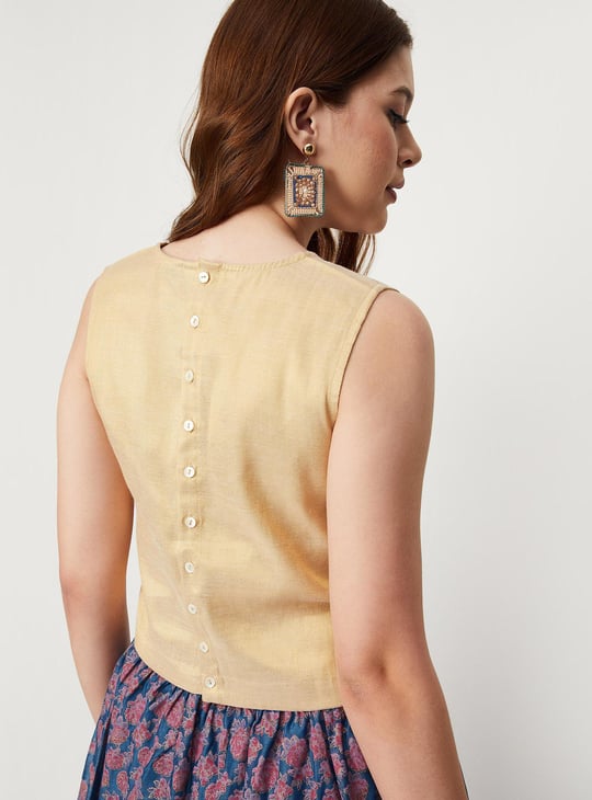 Women Sequinned Crop Top