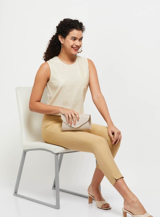 Women Solid Chanderi Top