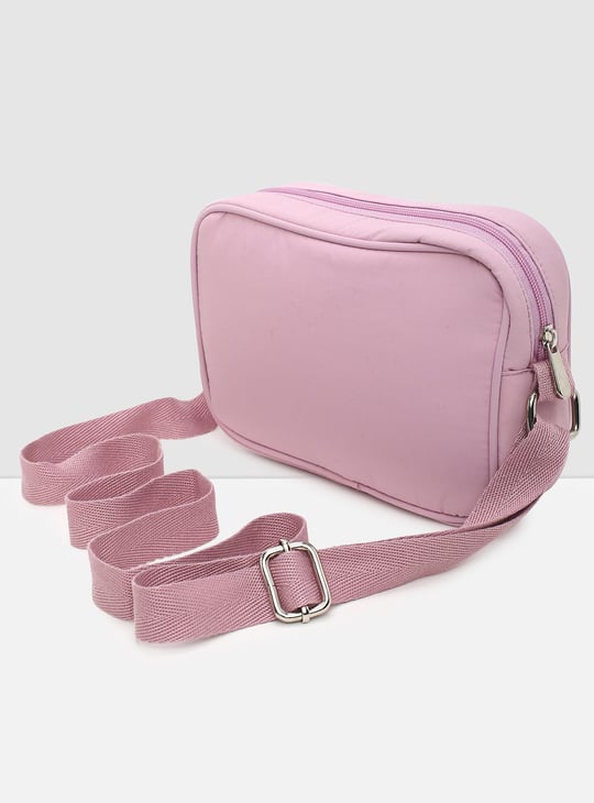 Women Textured Zip Closure Sling Bag 