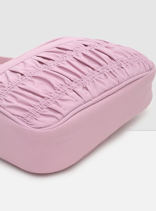 Women Textured Zip Closure Sling Bag 