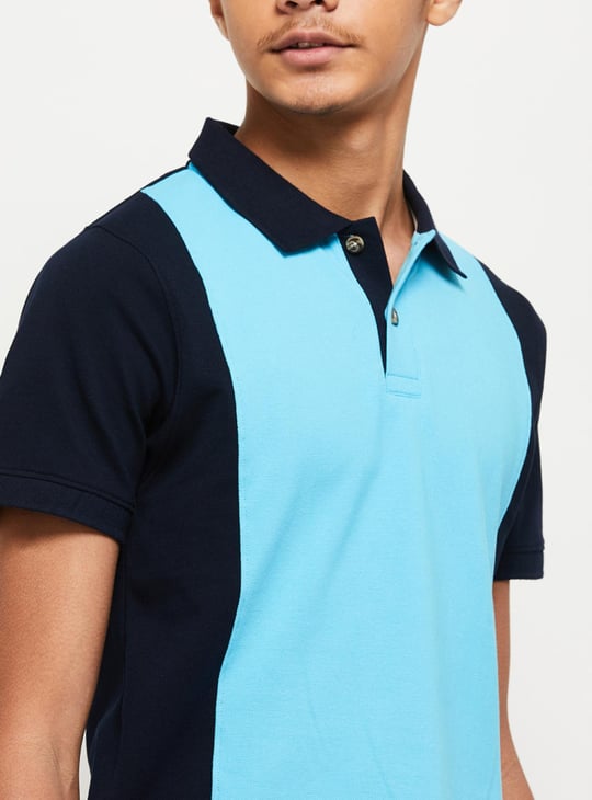 Boys Colourblocked Polo T-Shirt 