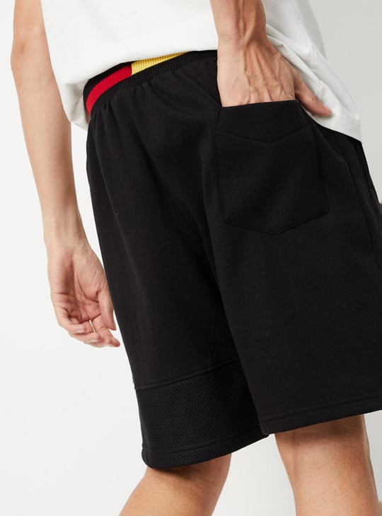 Men Typographic Printed Athleisure Football Shorts