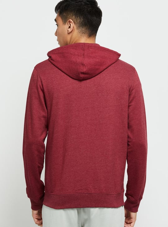 Men Full Sleeves Zipped Hooded Sweatshirt