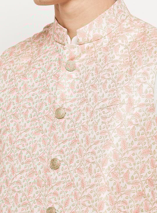 Men Printed Regular Fit Nehru Jacket