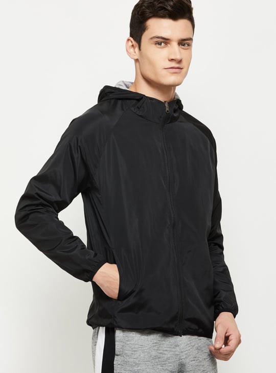 Men Active Reversible Sports Hooded Jacket | Black | Hoodies