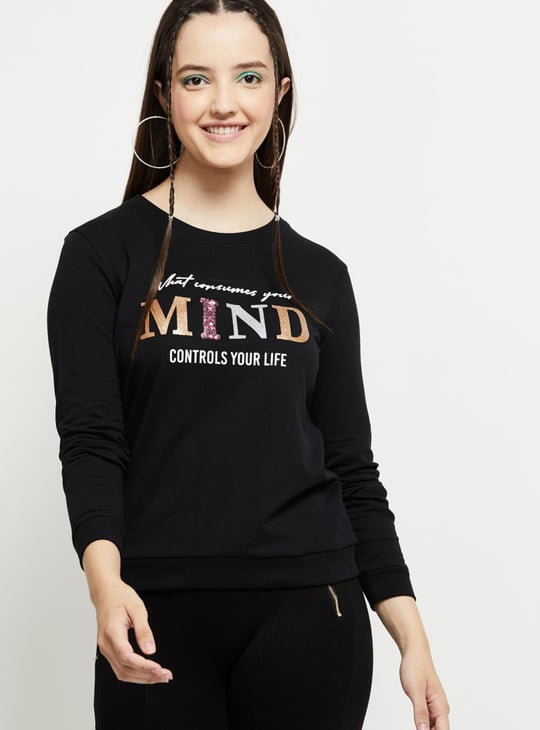 Women Graphic Printed Pullover Sweatshirt