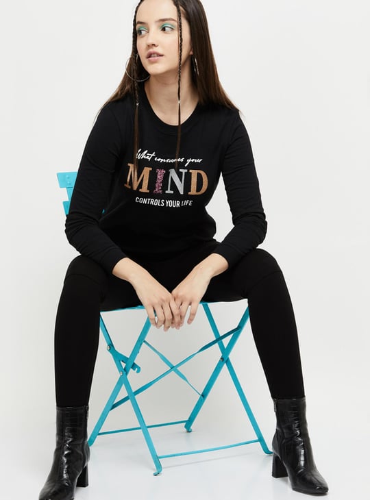 Women Graphic Printed Pullover Sweatshirt